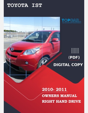 toyota ist 2010-2011 owners manual in english